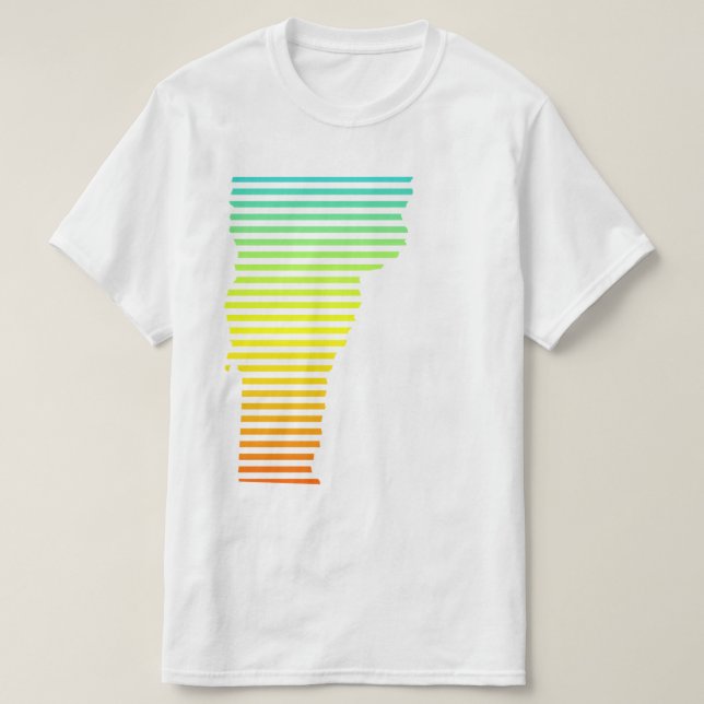 Camiseta la frialdad de Vermont se descolora (Diseño del anverso)