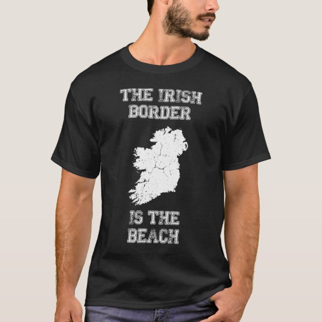 Camiseta La frontera irlandesa es la playa (Anverso)
