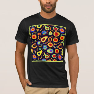 Camiseta La fruta colorida de la neón decora el arte