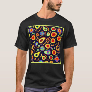 Camiseta La fruta colorida de la neón decora el arte