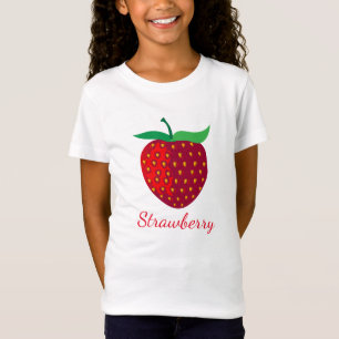 Camiseta La fruta de la fresa en los chicas multa la
