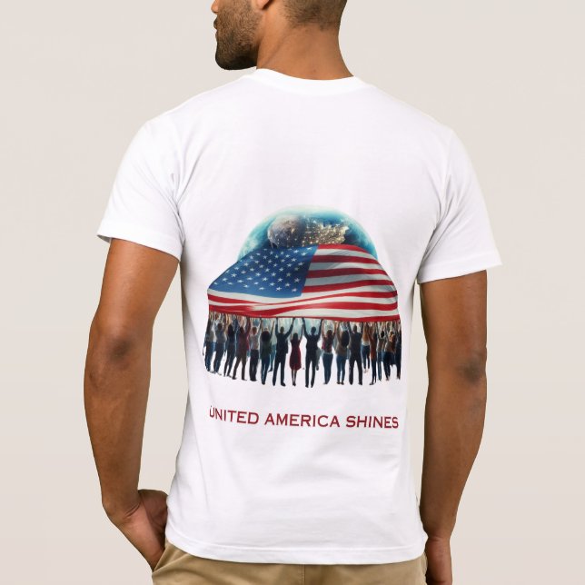 Camiseta La fuerza de los Estados Unidos brilla (Reverso)