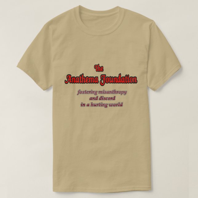 Camiseta la fundación anatema (Diseño del anverso)