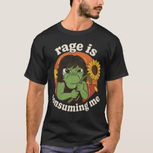 Camiseta La furia de la rana divertida me consume meme sarc