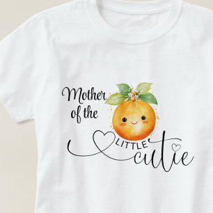 Camiseta La futura madre del pequeño Naranja del cítrico co