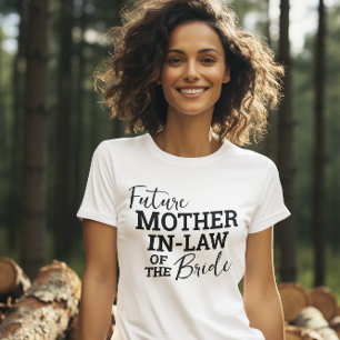 Camiseta La futura madre en la ley de la novia Boda de la v
