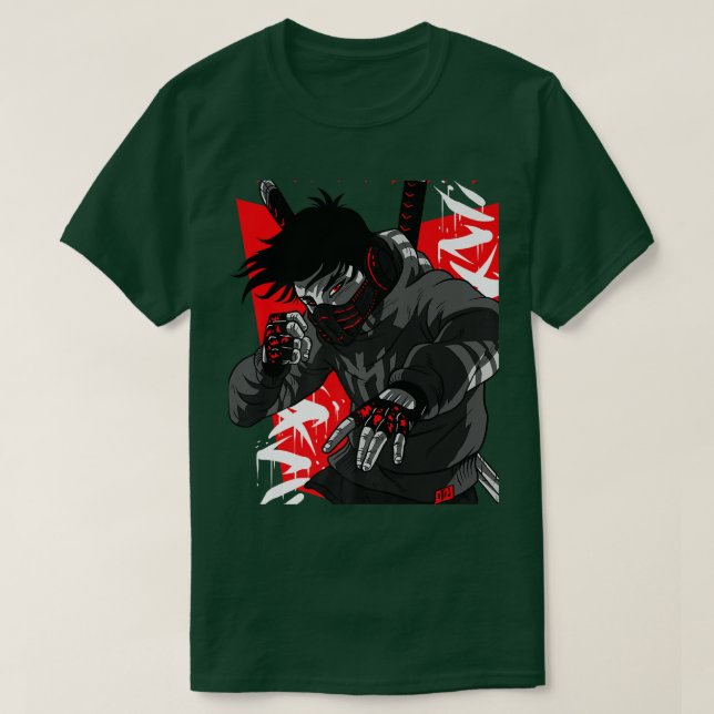 Camiseta La futurista guerra de la máscara de Guay Ninja St (Diseño del anverso)