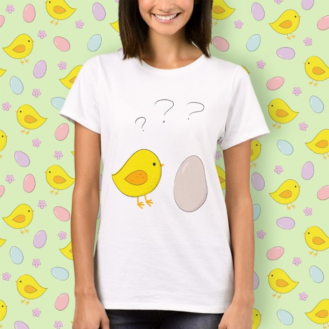 Camiseta La gallina o el huevo la Cute personalizado Pascua (Subido por el creador)