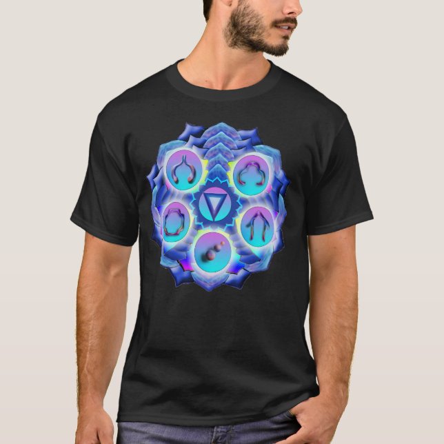 Camiseta La Garganta Chakra Mandala (Anverso)
