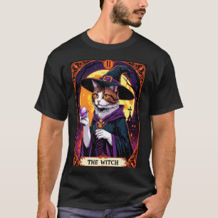 Camiseta La Gatita Bruja Carta de Tarot Vintage Gato Hallow