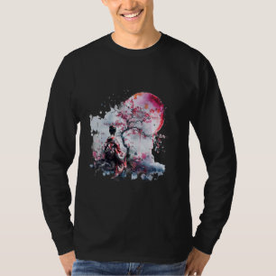 Camiseta La geisha japonesa Sakura florece el arte japonés