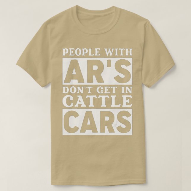 Camiseta La gente con armas no se mete en los coches de gan (Diseño del anverso)