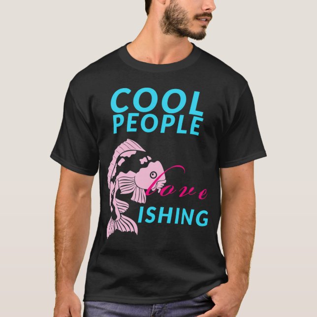 Camiseta la gente cool ama la pesca (Anverso)