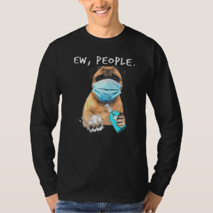 Camiseta La Gente De Pug Ew Viste Con Una Máscara De Cara
