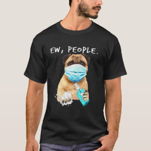 Camiseta La Gente De Pug Ew Viste Con Una Máscara De Cara