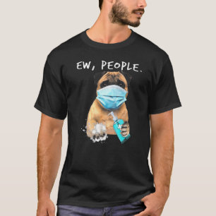 Camiseta La Gente De Pug Ew Viste Con Una Máscara De Cara