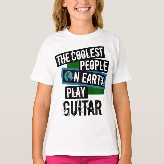 Camiseta La gente más fría de la Tierra toca la guitarra (Anverso)