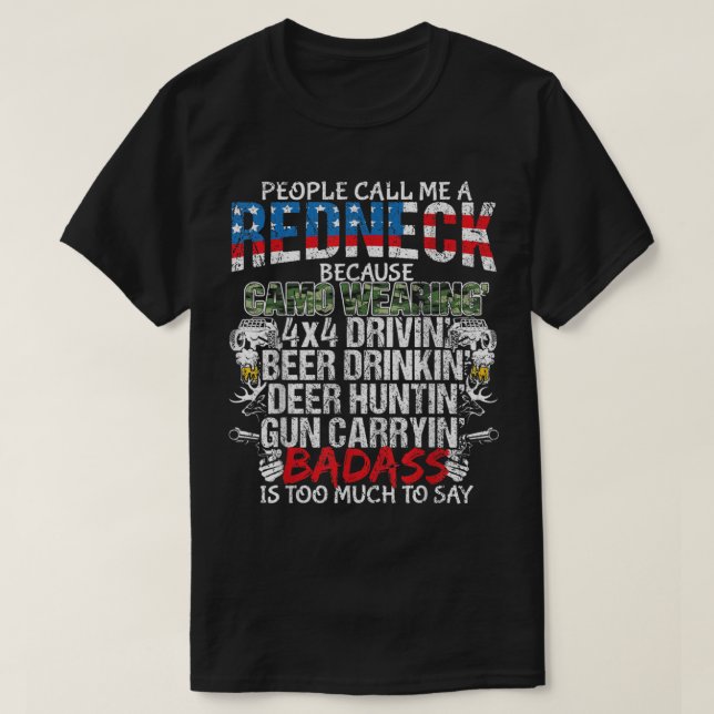 Camiseta La gente me llama regalo de Redneck Funny Redneck (Diseño del anverso)