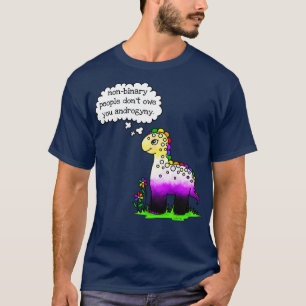 Camiseta La gente no binaria no te debe androgyny