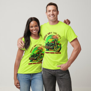 Camiseta La gente no hace viajes: bicicleta de estilo retro