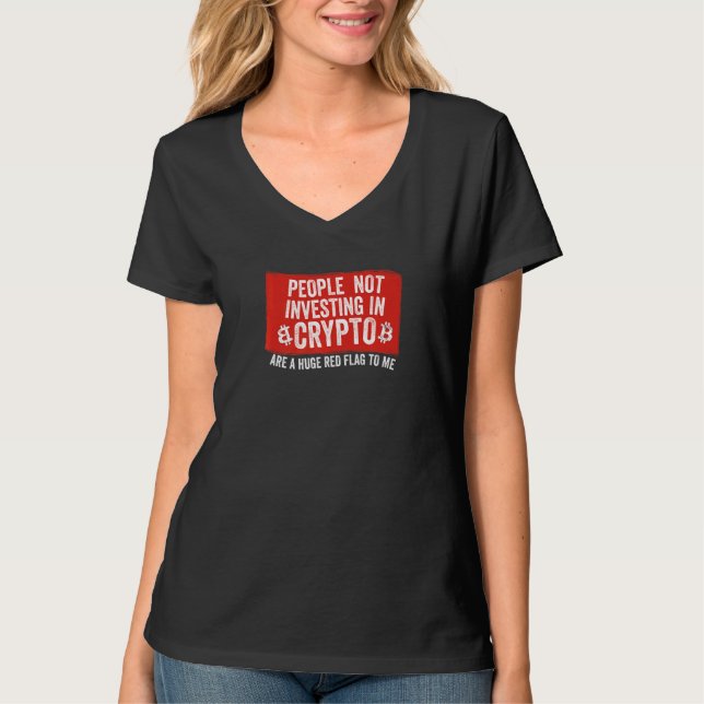Camiseta La gente no invierte en el meme de criptografía, e (Anverso)