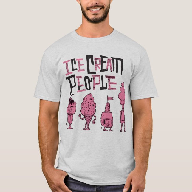 Camiseta La gente "rosa del helado embroma " (Anverso)