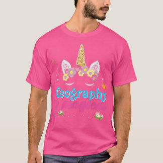 Camiseta La Geografía Es Magnífica Chica Unicornio De Vuelt