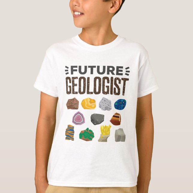 Camiseta La geología geológica del futuro sacude gemas (Anverso)