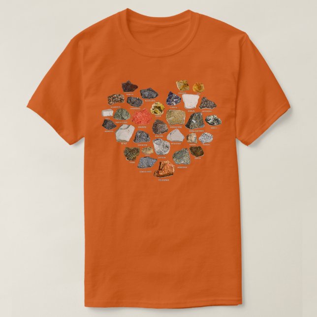 Camiseta La geología orea joyas minerales y cristales colla (Diseño del anverso)