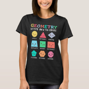 Camiseta La geometría le mantiene en forma, formas geométri