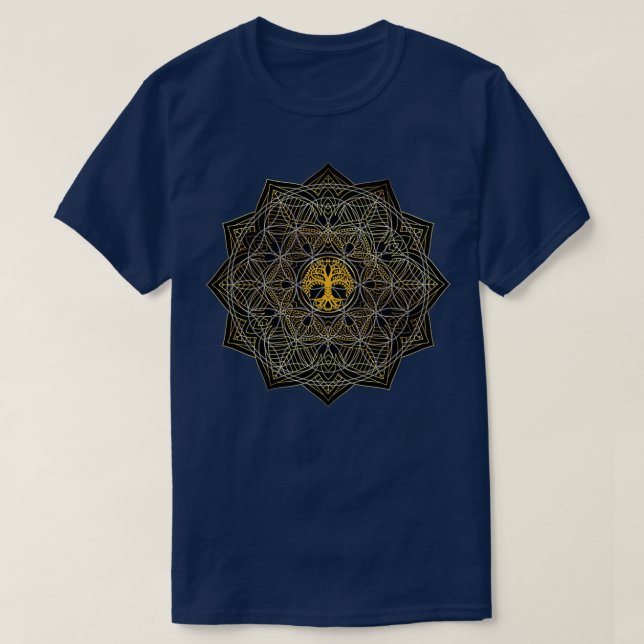 Camiseta La Geometría Sagrada Flor Celta De La Vida (Diseño del anverso)