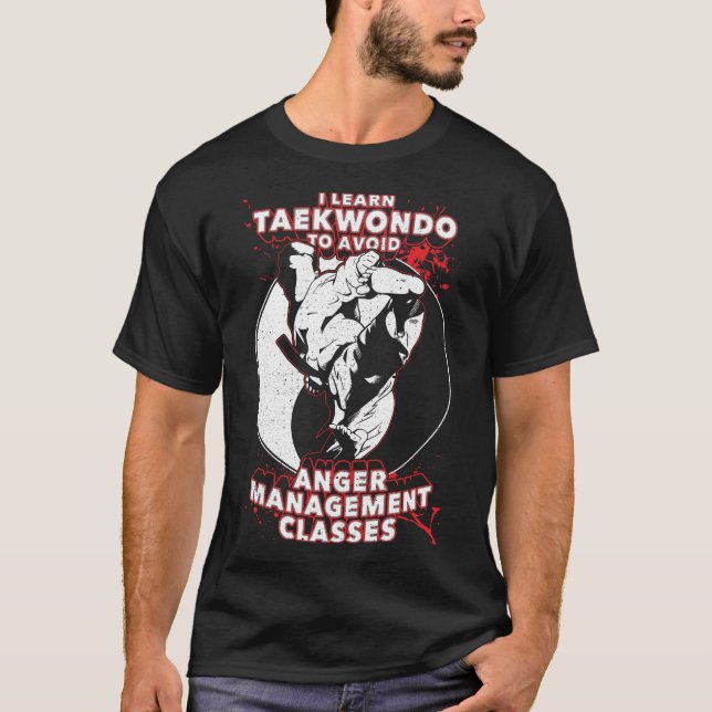 Camiseta La gestión de la cólera del toAvoid del Taekwondo (Anverso)