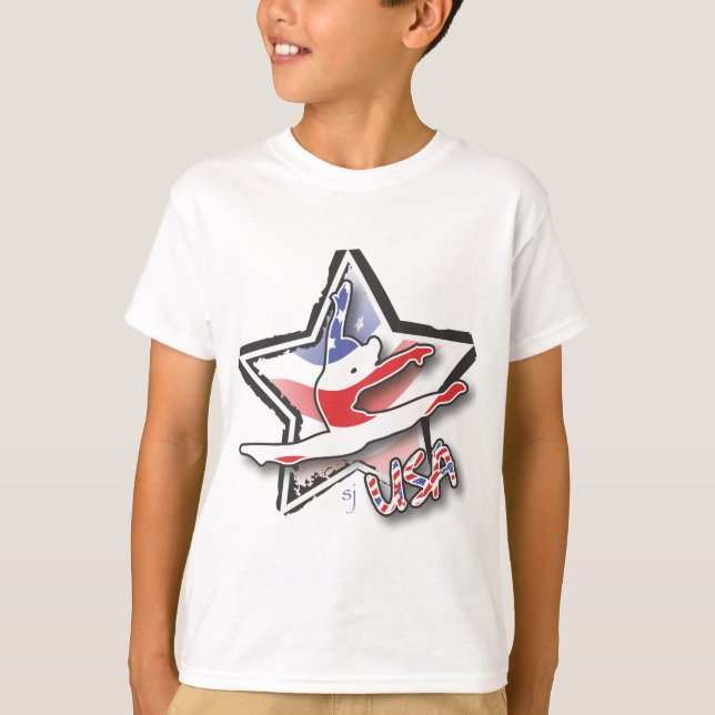 Camiseta La gimnasia de mujeres de los E.E.U.U. (Anverso)