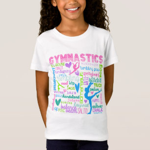 Camiseta La gimnasia en colores pastel redacta tipografía
