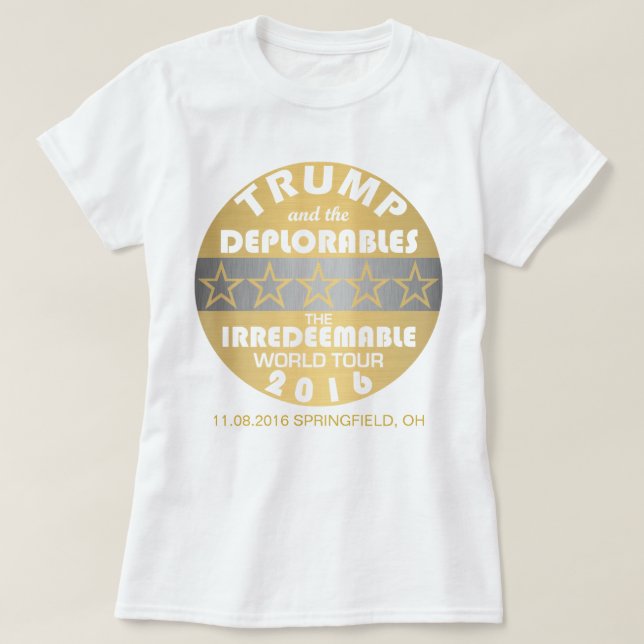Camiseta La gira mundial de Trump y los deplorables es dive (Diseño del anverso)