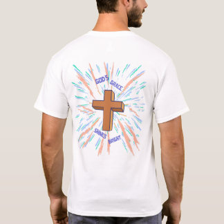 Camiseta La gracia de Dios brilla brillante