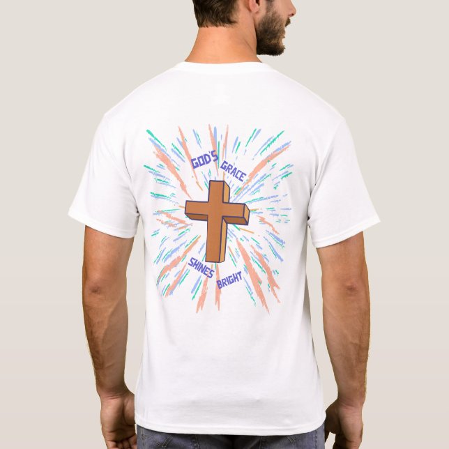 Camiseta La gracia de Dios brilla brillante (Reverso)