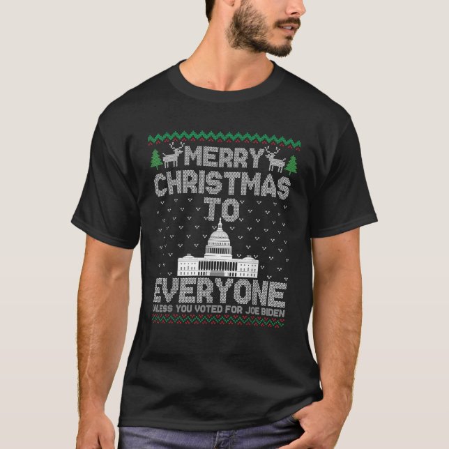 Camiseta La Graciosa Navidad De Trump 2024 Para Todo El Mun (Anverso)