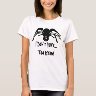 Camiseta La graciosa Personalizado Black Spider no muerde a