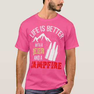 Camiseta La Graciosa Vida De Camping Es Mejor Cerveza Y Cam