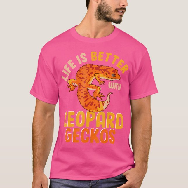 Camiseta La Graciosa Vida De Lizard Es Mejor Con Leopard Ge (Anverso)