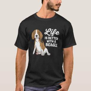 Camiseta La Graciosa Vida Del Perro Beagle Es Mejor Con Un 