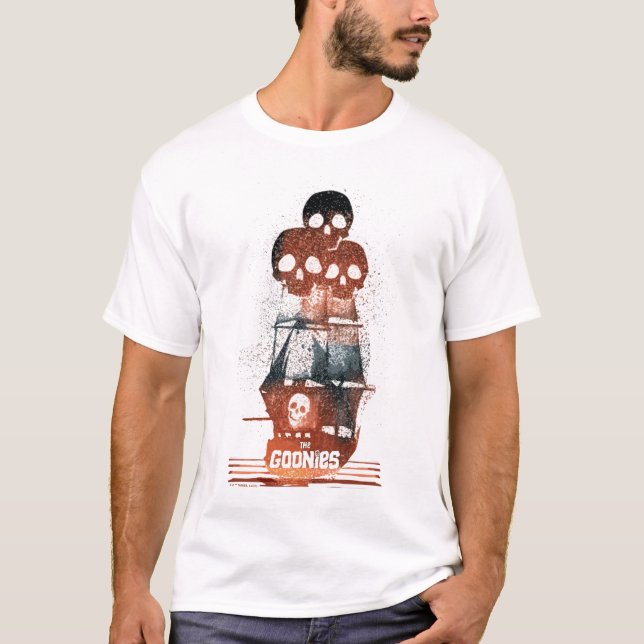 Camiseta La gráfica de silueta del barco pirata Goonies (Anverso)