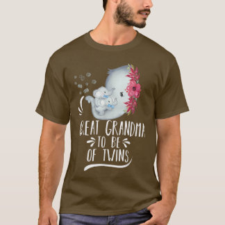 Camiseta La Gran Abuela De Ser De Dos Niños Elefantes Bab