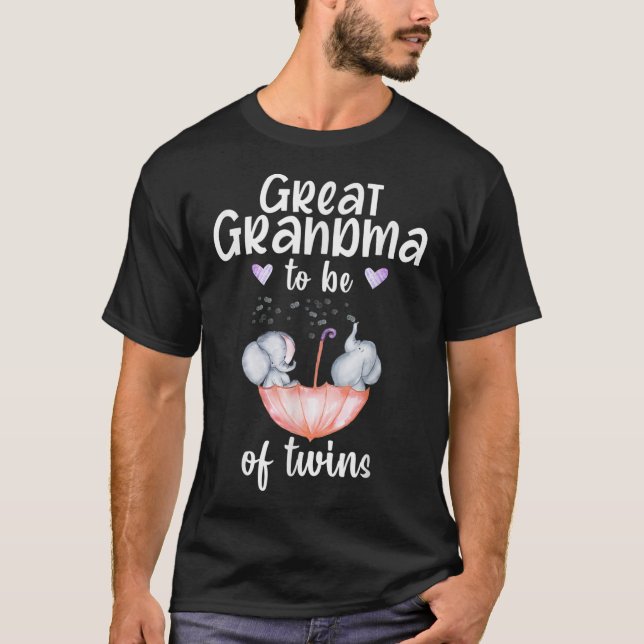 Camiseta La Gran Abuela De Ser Un Elefante De Baby Shower D (Anverso)