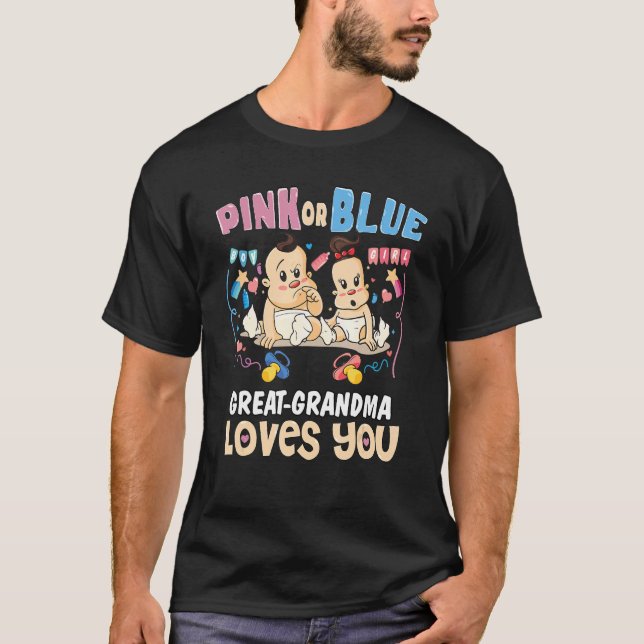 Camiseta La gran abuela rosa o azul te ama mejor (Anverso)