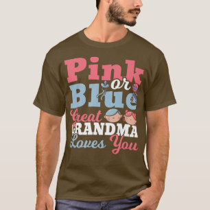 Camiseta La gran abuela rosa o azul te ama, revelación de g