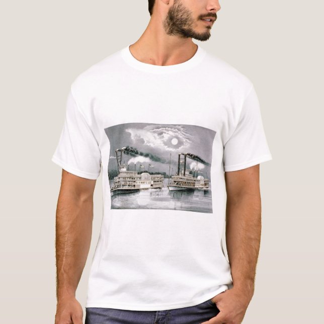 Camiseta La gran carrera de barco de vapor Mississippi - 18 (Anverso)