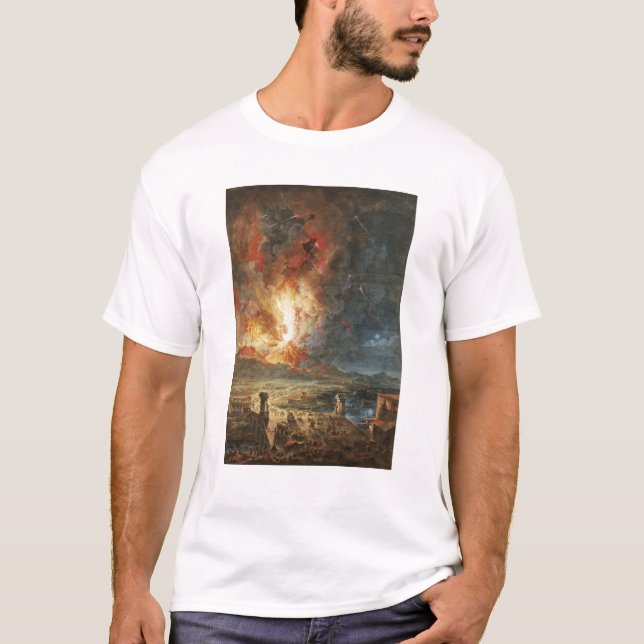 Camiseta La gran erupción del monte Vesubio (Anverso)