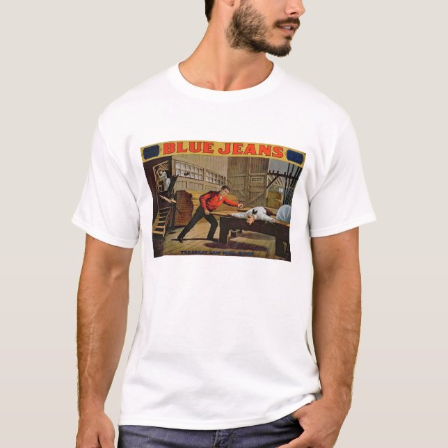 Camiseta "La gran escena de la serrería", poster para los (Anverso)